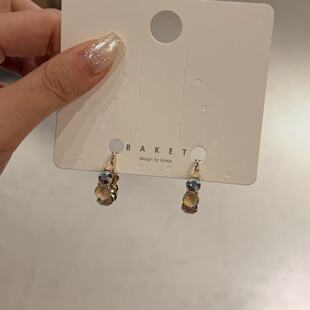 3.24韩国东大门baket耳饰切割闪钻耳圈耳夹