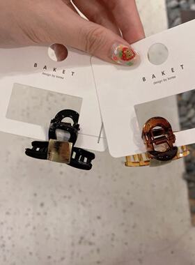 9.30韩国东大门baket发饰简约拉丝金属小抓夹半抓