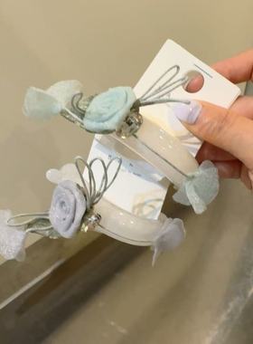 5.27韩国东大门baket发饰清新玫瑰花朵马尾夹发夹