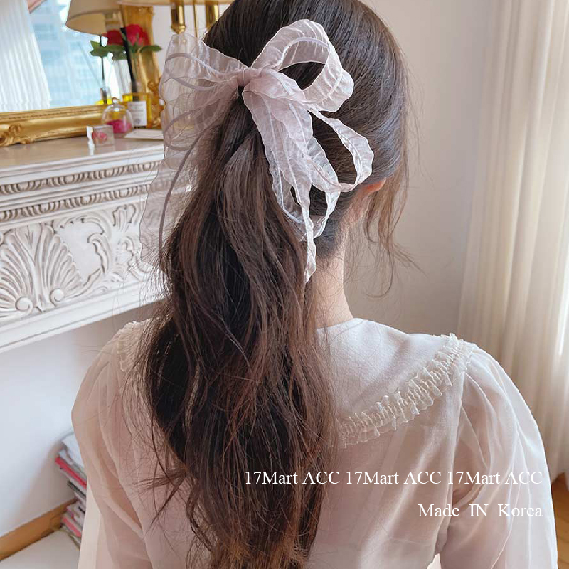 韩国东大门网纱蝴蝶结发夹