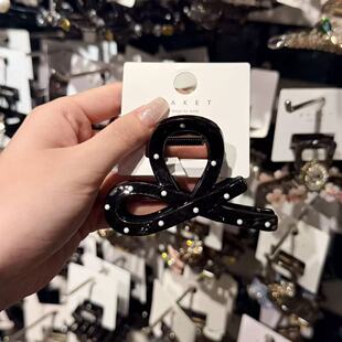 3.24韩国东大门baket发饰打结蝴蝶结波点简约抓夹发抓