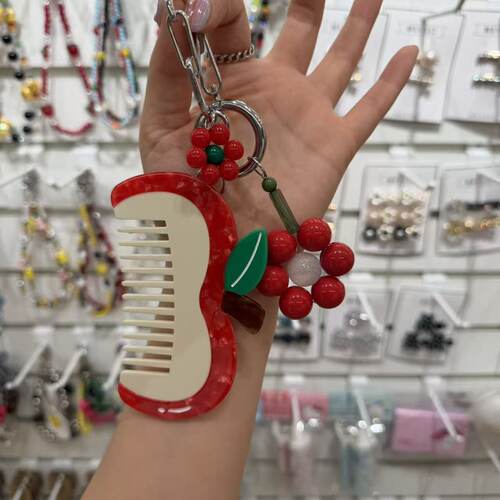 3.12韩国东大门maylee彩色梳子可爱百搭包挂钥匙扣