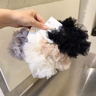 1.10韩国东大门baket发饰褶皱多层纱纱简约大肠发圈