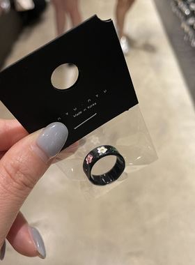 7.7直播韩国nyunyu可爱简约透明亚克力小花戒指