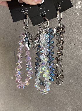 9.13韩国nyunyu爱心镭射珠珠手机挂链