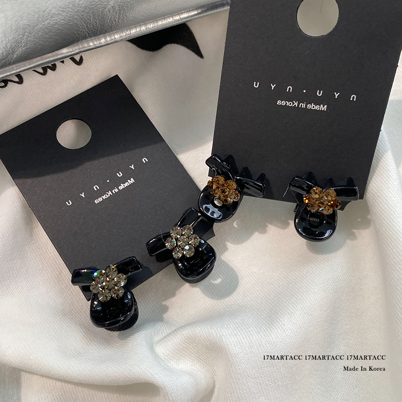 17mart韩国发饰气质水钻简约小号抓夹碎发刘海夹公主头发卡