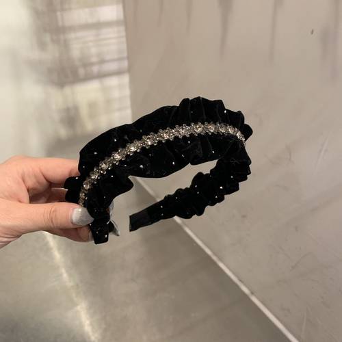 水钻满天星褶皱发箍高颅顶发箍