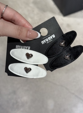 6.27韩国nyunyu发饰简约爱心发夹BB夹对夹