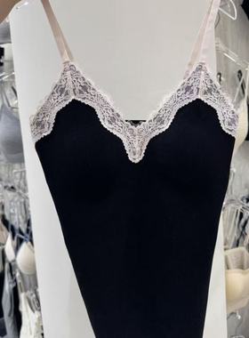 11.16韩国东大门flora新款蕾丝花边性感吊带背心含胸垫