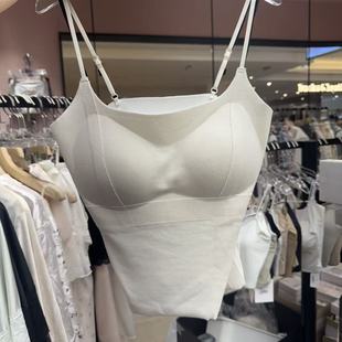 12.11韩国东大门victoria简约纯色细吊带胸垫内衣内搭