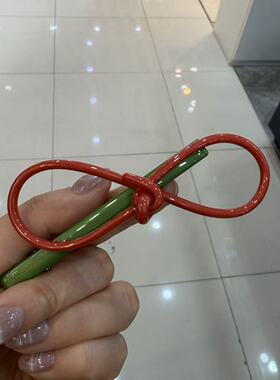 1.29韩国az发饰高级树脂简约纯色蝴蝶结丝带发夹边夹