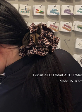 8.23韩国baket发饰拼色复古豹纹大肠发圈