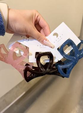 12.30韩国东大门baket发饰果冻色基础蝴蝶结抓夹发抓