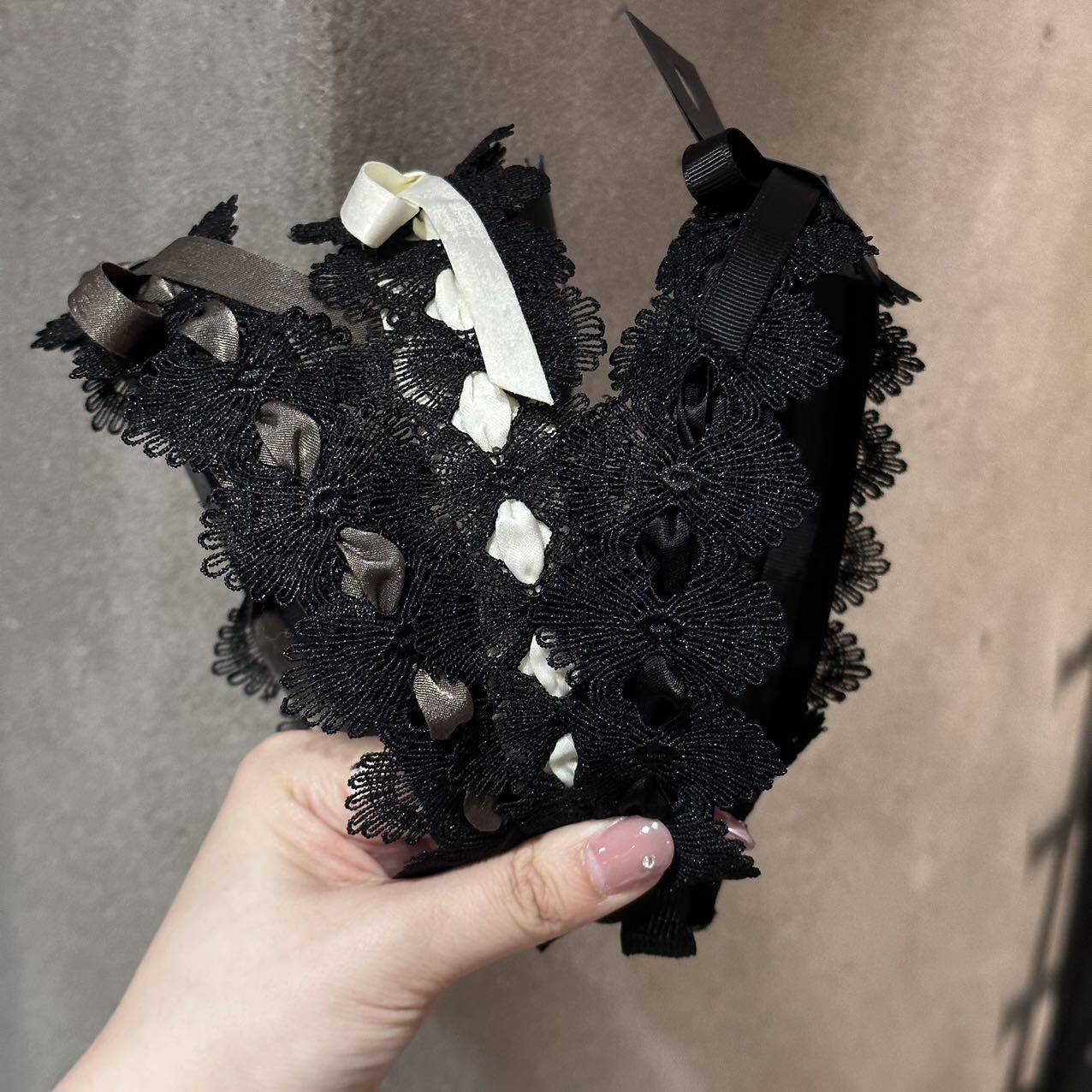 3直播韩国nyunyu发饰蕾丝蝴蝶结发箍