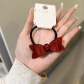 1.10韩国东大门baket发饰高级醋酸可爱双层蝴蝶结甜美发绳皮筋