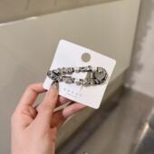 1.27韩国东大门baket发饰水滴闪钻珍珠发夹边夹