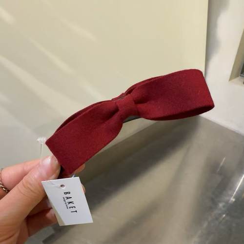 10.18韩国东大门baket发饰简约气质净版绒面蝴蝶结香蕉夹