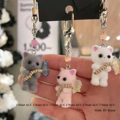 7.18韩国东大门nyunyu植绒猫咪爱心包挂钥匙扣