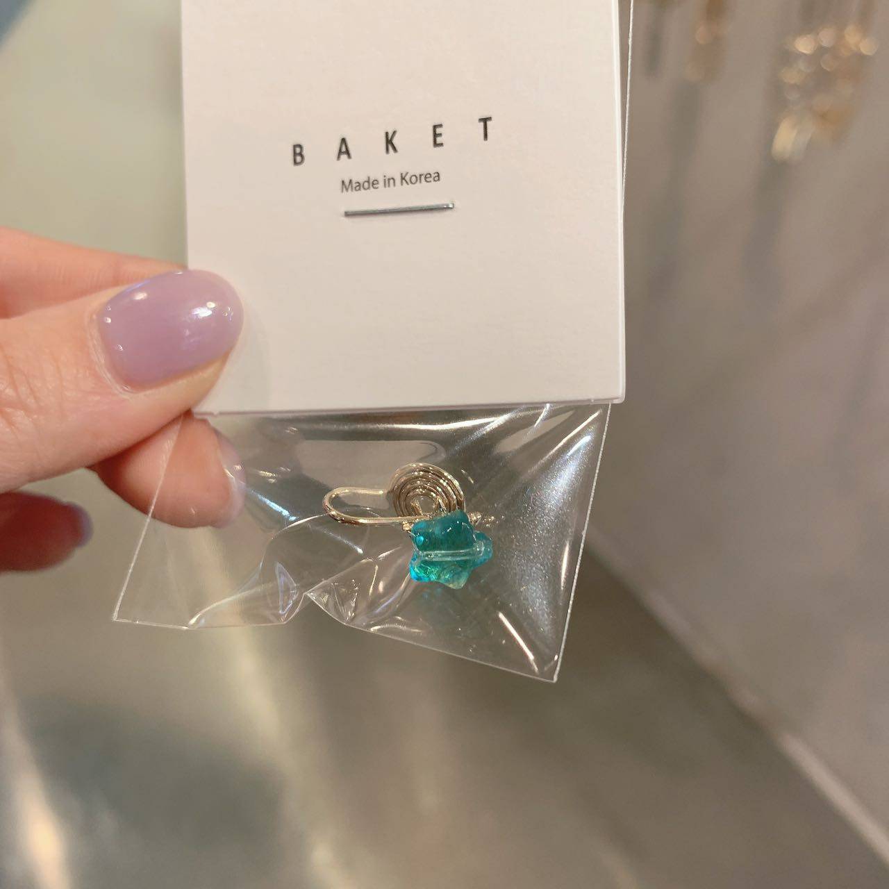 3.21东大门韩国baket彩色星星简约耳骨夹无耳洞