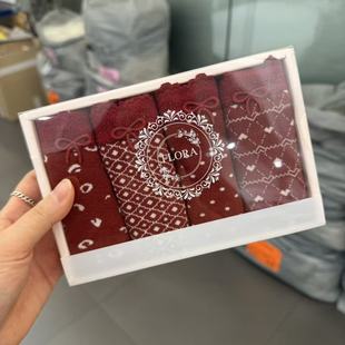 12.25韩国东大门flora彩色可爱蝴蝶结内裤 套盒四条装