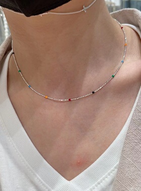 6.6直播韩国hey银饰彩色珠珠手链