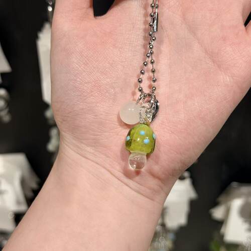 3.13韩国东大门nyunyu透明小蘑菇钥匙扣包挂