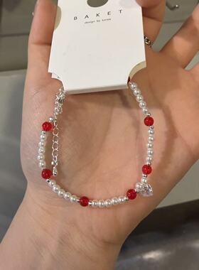 3.17韩国东大门baket饰品新款彩色串珠珍珠手链