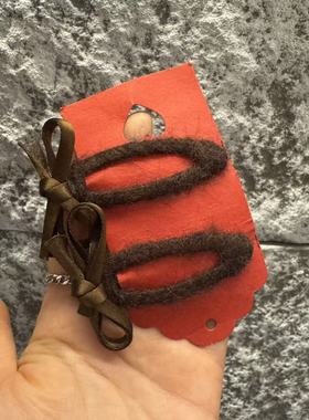 11.30韩国东大门Trois de LEI简约蝴蝶结BB夹