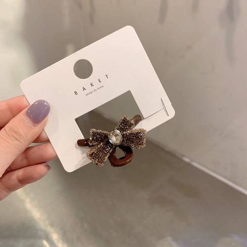 韩国baket发饰高级水钻爱心蝴蝶结发抓夹小号刘海碎发卡子鲨鱼夹