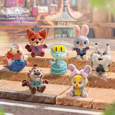 疯狂动物城2尼克朱迪盖瑞毛绒挂件钥匙扣 上海迪士尼