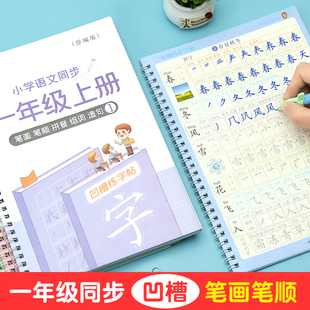 一年級(jí)字帖練字上下冊(cè)語(yǔ)文同步練字帖小學(xué)生專(zhuān)用課本人教版 楷書(shū)兒童筆畫(huà)筆順帶拼音練習(xí)寫(xiě)字帖基礎(chǔ)入門(mén)初學(xué)者天天生字本每日一練