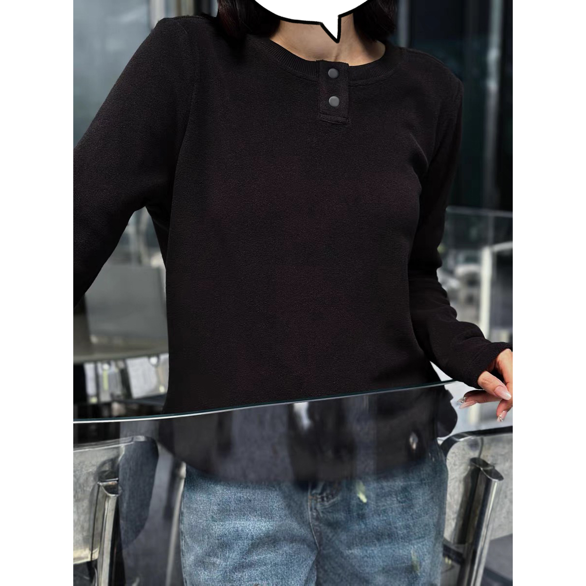 Juicefish秋冬B备！户外Polartec保暖休闲耐穿圆领抓绒内胆上衣