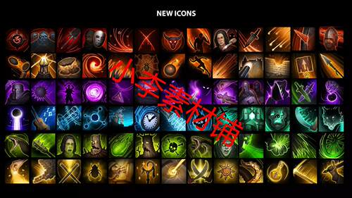 500 Skill Icons vol2 unity3d二维游戏手绘技能图标素材资源