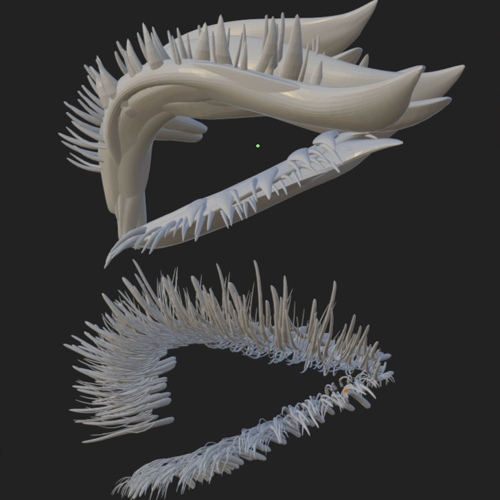 nomad建模2款睫毛娃娃人物五官卡通写实眼睫模型stl三维立体