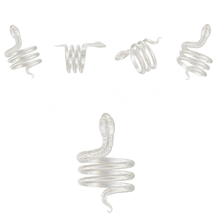 蛇的首饰建模蛇形戒指手镯3d建模模版文件珠宝设计stl模型3D打印