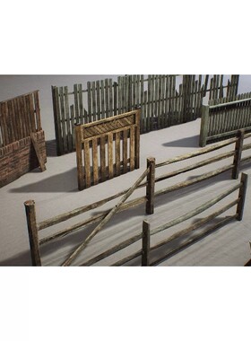 UE4UE5木制栅栏围栏围墙Fences and Gates - VOL.3