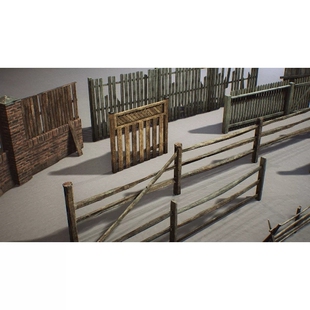 UE4UE5木制栅栏围栏围墙Fences and Gates - VOL.3