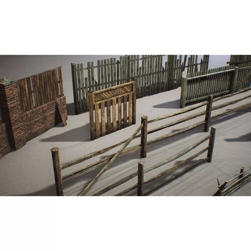 UE4UE5木制栅栏围栏围墙Fences and Gates - VOL.3
