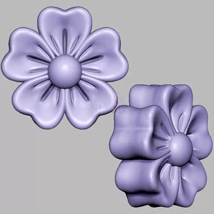 花朵双面花件三维立体图圆雕图STL文件雕刻机3D模型3083