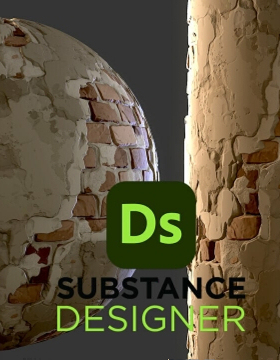 三组designer风格化破损砖墙材质预设substance 3d designer