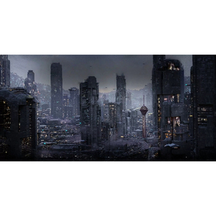 欧美3D科幻完整场景 德黑兰2072 blender 科幻建筑/汽车/公路 4K