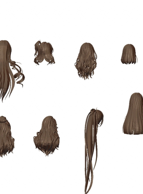 女士女生头发模型nomad女孩长发造型建模雕刻素材服装设计人物stl