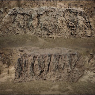 ue5/ue4写实土坡土堆土丘场景土地泥土泥地土墙资产虚幻5模型素材