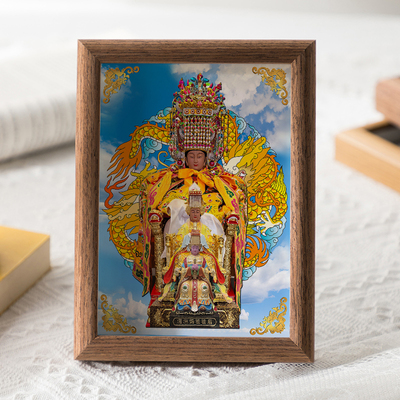 湄洲妈祖画像装饰画天妃天后天上圣母挂画桌摆画海神娘娘神像摆件