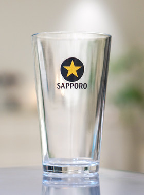 日本黑标札幌SAPPOPO精酿酒杯麦啤杯黑啤杯玻璃杯啤酒杯厚底杯
