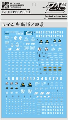 大林杰斯塔加农高达专用水贴