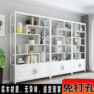 书架现代展示架客厅酒柜落地铁艺办公室置物架货架隔断多层博古架