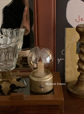 Moment Future氛围感小夜灯金色小摆件阳台桌面台灯露营灯饰无线