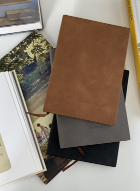 Moment future复古文艺羊巴皮工作会议本日记本学生练习本A5简约