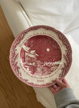 Moment Future复古感陶瓷餐具餐盘意面碗赏盘古典花色老瓷vintage